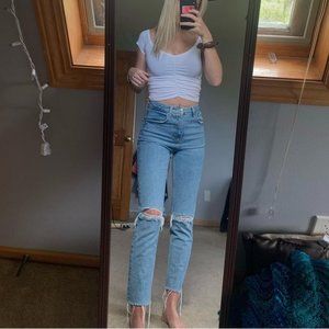 White Ruched Top